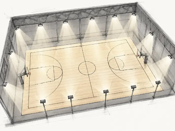 boceto_iluminacion_baloncesto_LUXES boceto_iluminacion_baloncesto_LUXES