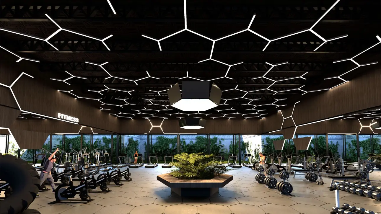 Luminarias hexagonales Decorativa Escénica