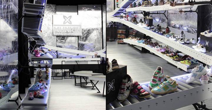 Iluminación de producto en tienda Munich La Roca Village realizada por Luxes con luz LED direccional.