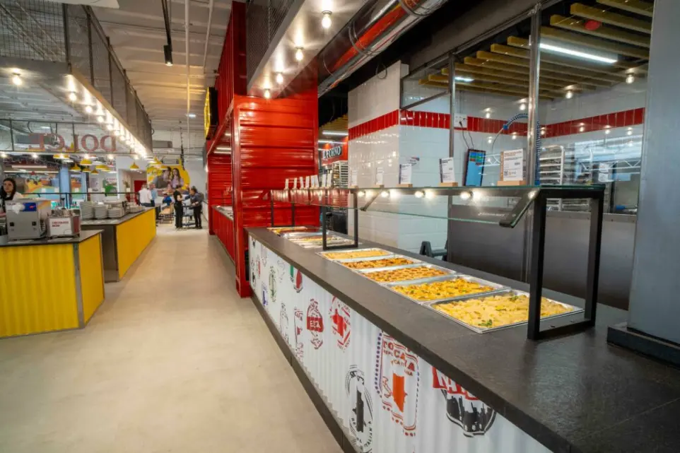 Buffet Muerde la Pasta iluminación