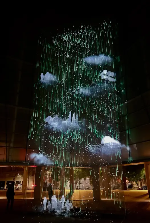 Diseño luminico lluvia de luces