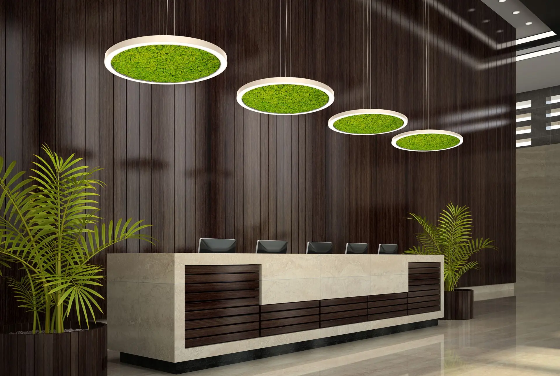 Iluminación biofílica en hotel by Luxes