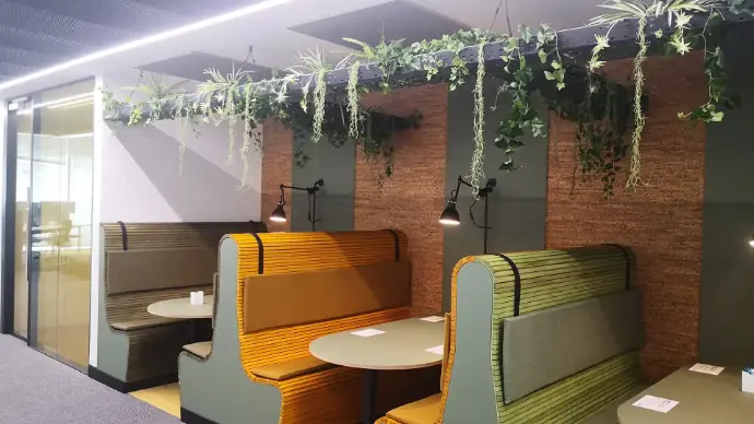 Zona de reunión con luz integrada